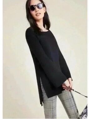 Anthropologie Elise Black Knit Off The Shoulder
Tunic